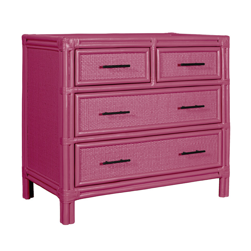 Aruba 4 - Drawer Nightstand, Hot Pink