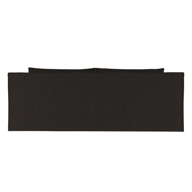 Mulberry Square Track-Arm Loveseat with Flange Seam, 33" H x 72" W x 40" D, Plush Velvet Chocolate, Weathered