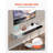 Floating TV Stand, Wall Mount Entertainment Centre with Cable Hole, Modern Floating TV Shelf with Storage Cabinet, Particle Board Console for DVD Player, Cable Box, Game Console, White-2067292331
