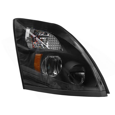 Headlights Assembly Fit For 2004-2014 Volvo VNL Black LED High/Low Beam Factory Style Pair