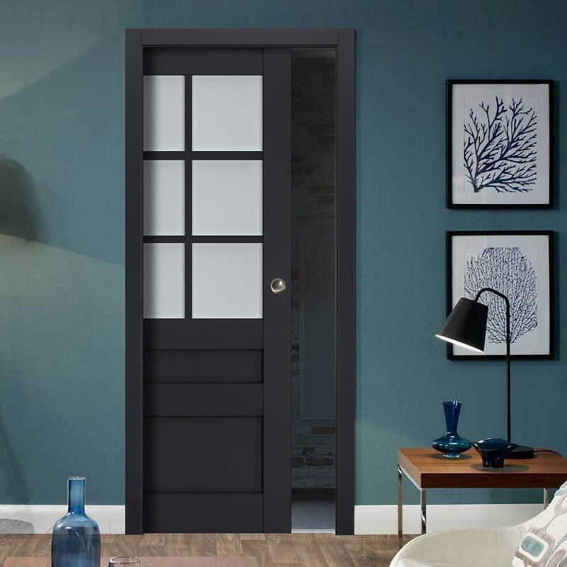 Porte de placard coulissante Veregio, 79,5 po x 17 po, Antracite