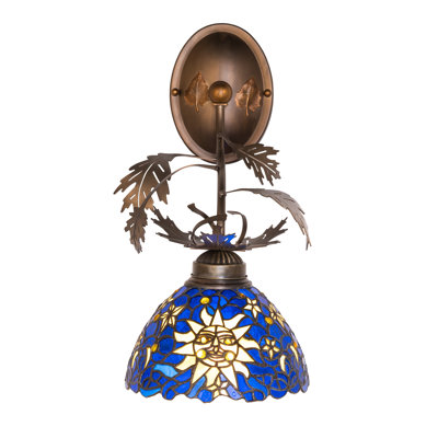 9" Wide Sun; Moon & Stars Wall Sconce