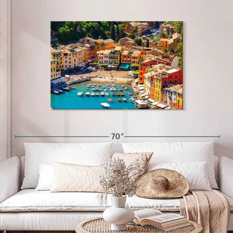 Ravi Portofino Fishing Town, 30" H x 45" W