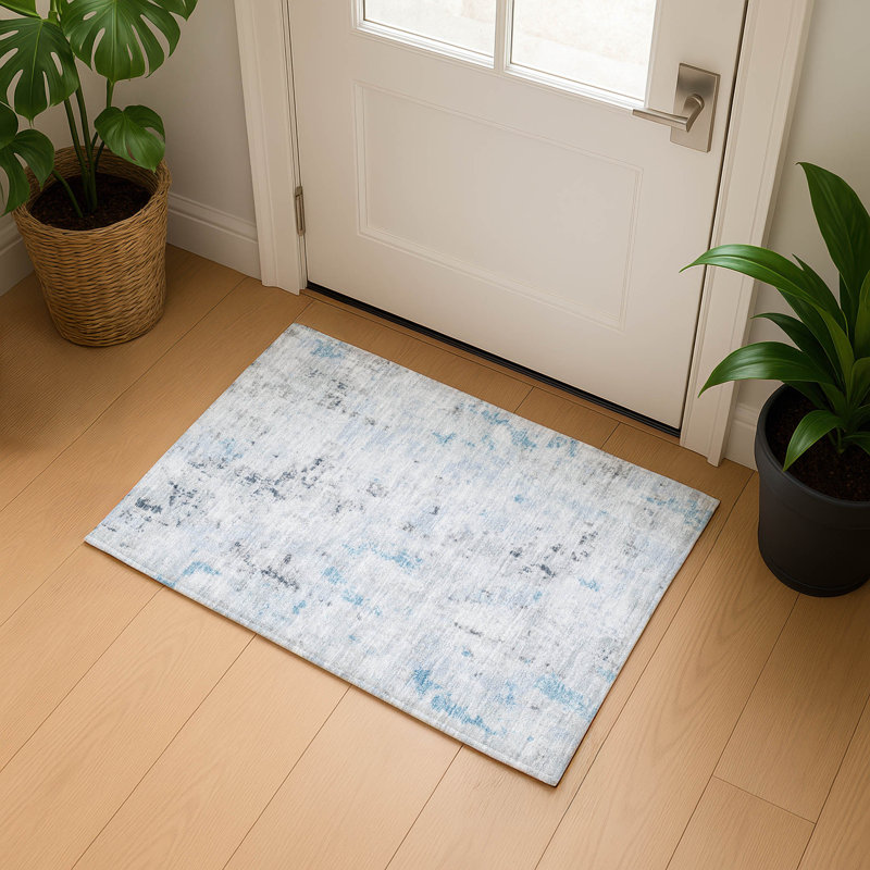 Premium Machine Washable Lubbers AMF1753 Modern Rug, Rectangle 1'8" x 2'6"