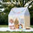  Wilwolfer Kids Play Tent Indoor with Cozy Checkered Mat & Star Lights - Colorful Rainbow Tissue Garland Decor, Toddler Playhouse for Girls & Boys, Perfect Birthday Gift, Christmas Present, Bedroom Decor Toys for Kids(Blue)-122529360