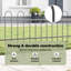 Clôture de jardin vidaXL 8 pièces, gris, 44,62 po x 1,97 pi, acier thermolaqué