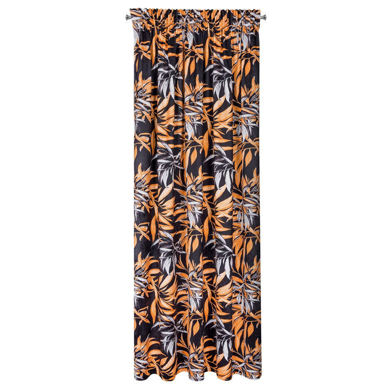 Abdinasir Blackout Curtains Single Panel, Brown, 140 W x 270 D cm
