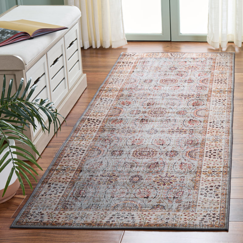 Tapis oriental performant lavable à la machine Tucson 204 M / W S / R, Tapis de couloir 2 pi 6 po x 8 pi