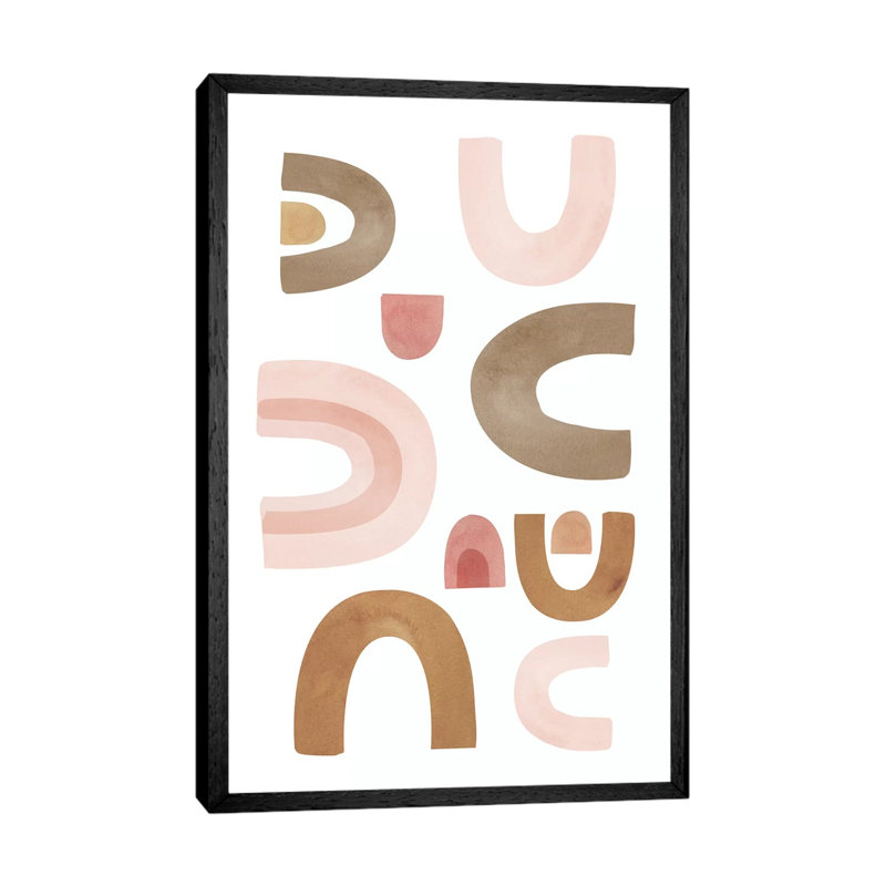 Shapes by Sisi & Seb - Floater Frame Gallery-Wrapped Canvas Giclée on Canvas, 66.04 cm H x 45.72 cm W, Black