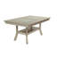 Table de salle à manger avec plateau en bois d'hévéa et plateau en verre
