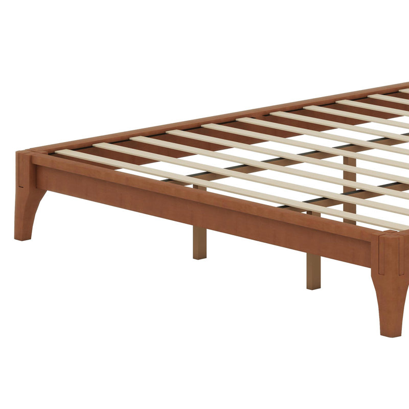 Bamboo Wood Platform Bed Frame, Brown
