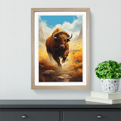 Buffalo Digital Art - Framed Print
