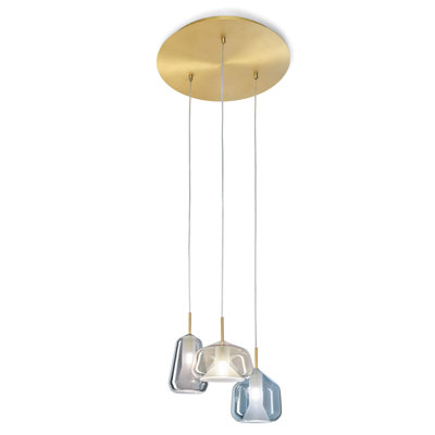 Colusa 3 - Light Gold Cluster Pendant