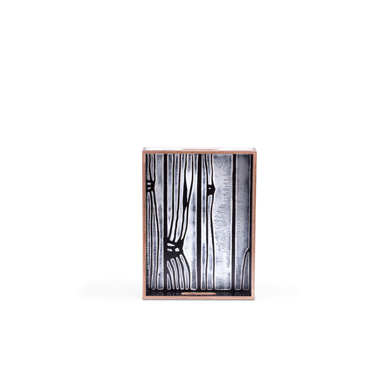 Wrongwoods Wood Decorative Tray, White/Black