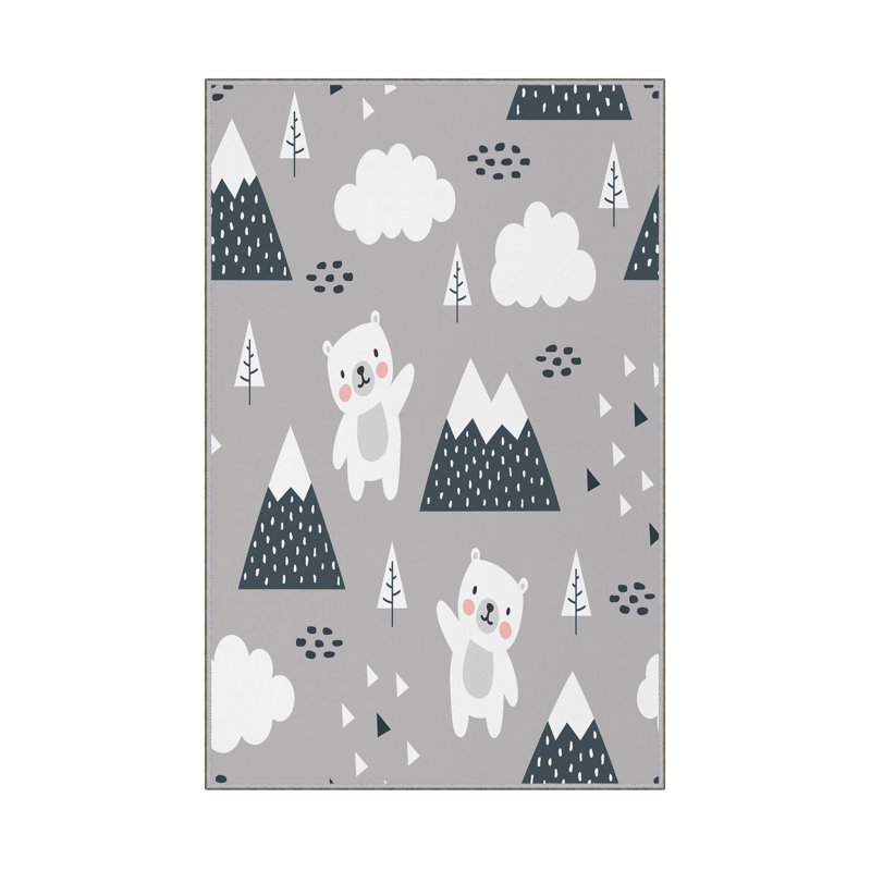 Premium Hall Carpet, 3.3 x 6.6 Feet, 100% Polyester, 0.3 in Pile Height | Antibacterial, Non-Slip Underside, Machine Washable | Elegant 3D Digital Print Design, Perfect for Entryways & Living Rooms