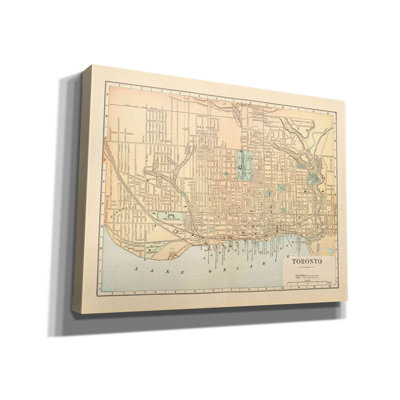 «Map of Toronto» par Wild Apple Portfolio, art mural sur toile