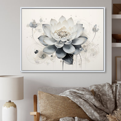 Serenity Blossum Blue Lotus sur toile