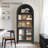 72" Arched Bookshelf with Adjustable Shelves-105427040