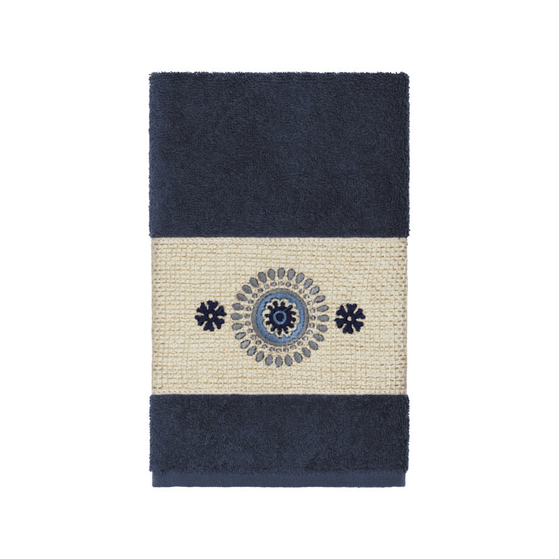 Isabelle Turkish Cotton Midweight Hand Towel, Midnight Blue