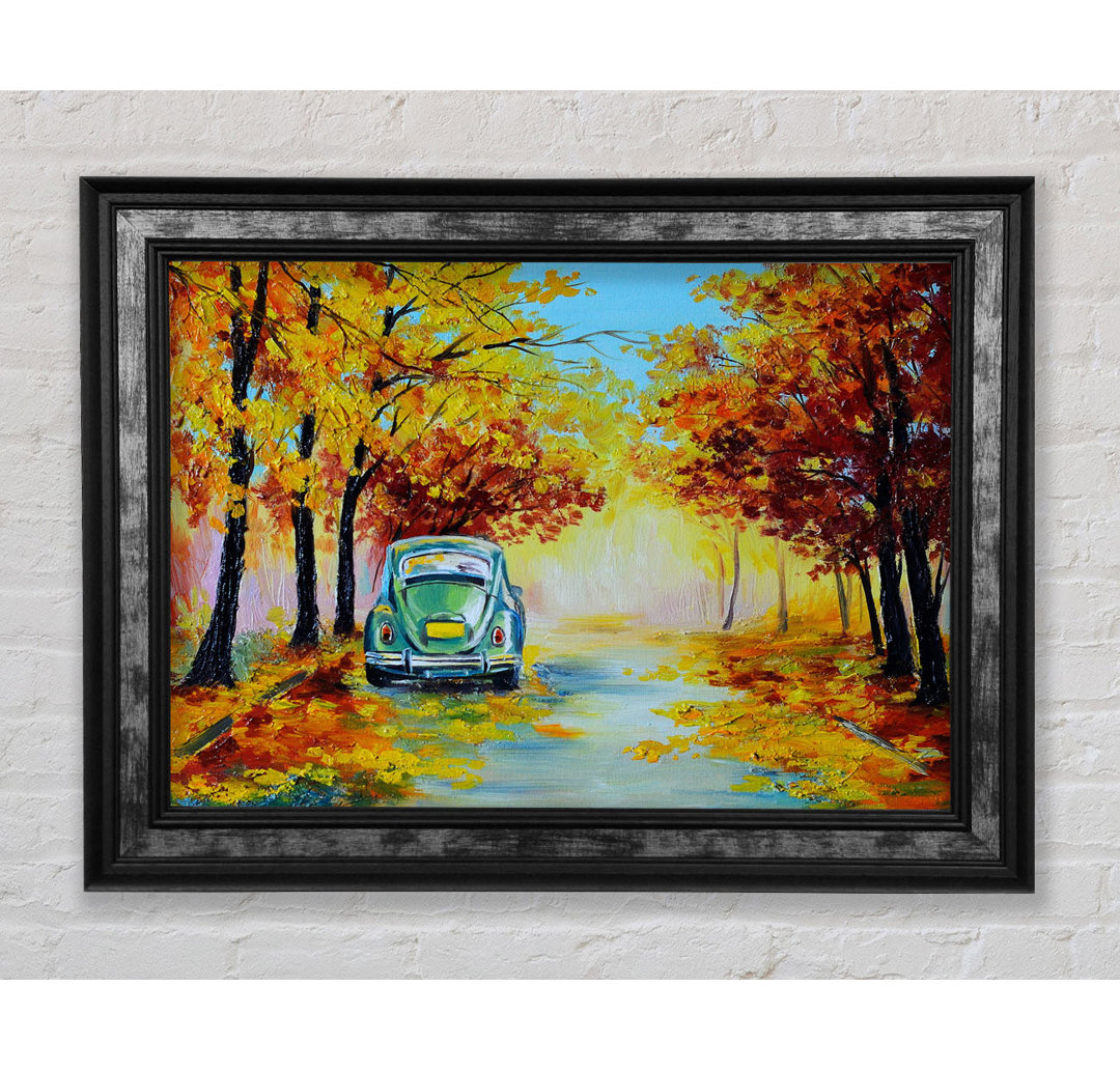 Vw Beatle In Autumn - Einzelner Bilderrahmen Kunstdrucke