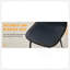 Chaise de luxe simple luxueuse - ensemble de 4 chaises de salle à manger en lin et coton noir à haute résilience avec pieds en métal noir.-1128496180-1128496182
