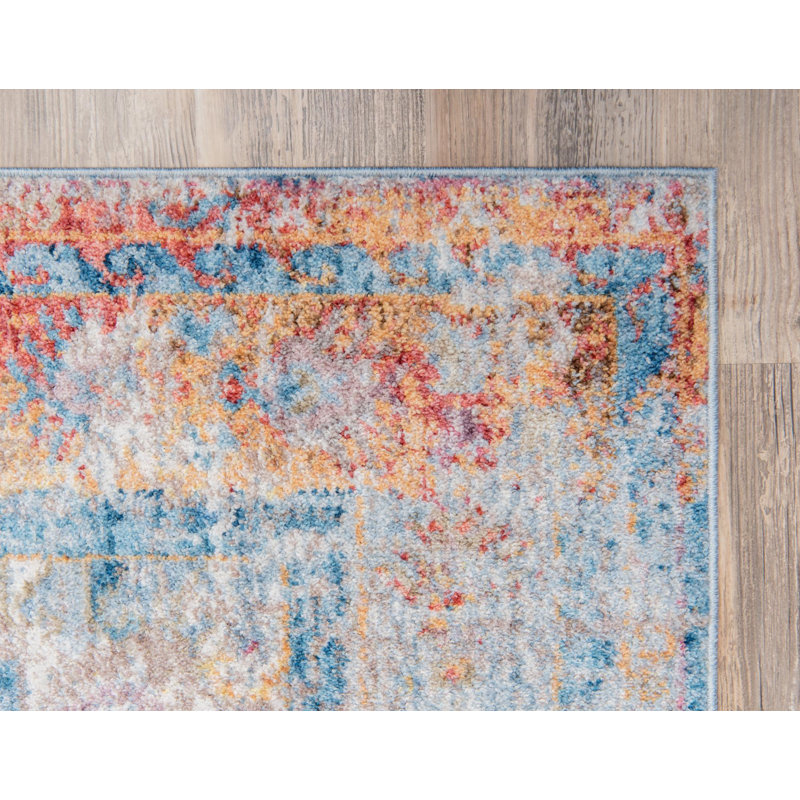 Tapis bleu Leanora, Rond 5 pi