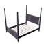 Lit à baldaquin en bois massif de taille traditionnelle avec grille horizontale-1866008651