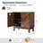 Mid-Century Modern 30" Wide Cabinets with Adjustable Shelves and Magnetic Push-to-Open Doors-1334983496