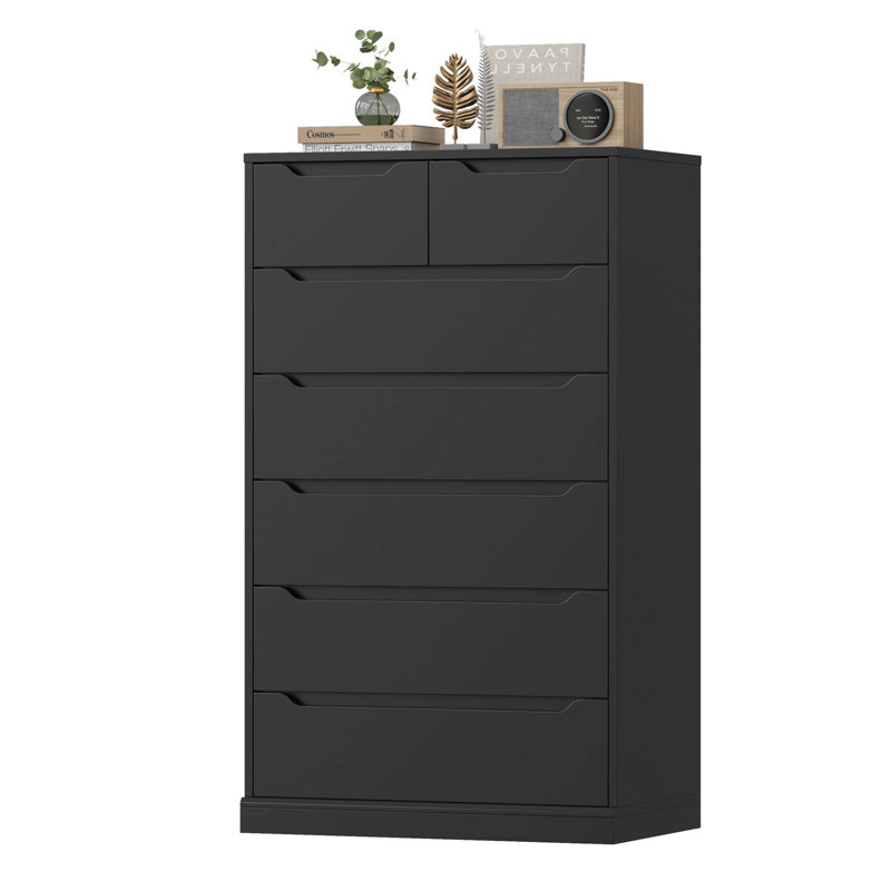 7 - Drawer Dresser, Black