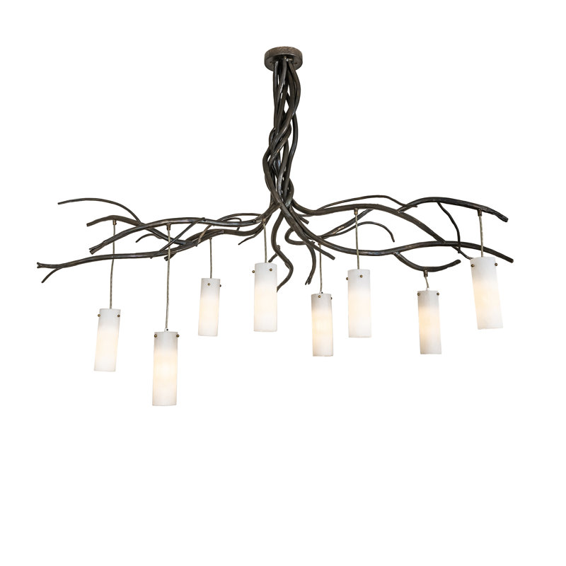 Lustre 8 lumières 70 po Long Winter Solstice Cilindro