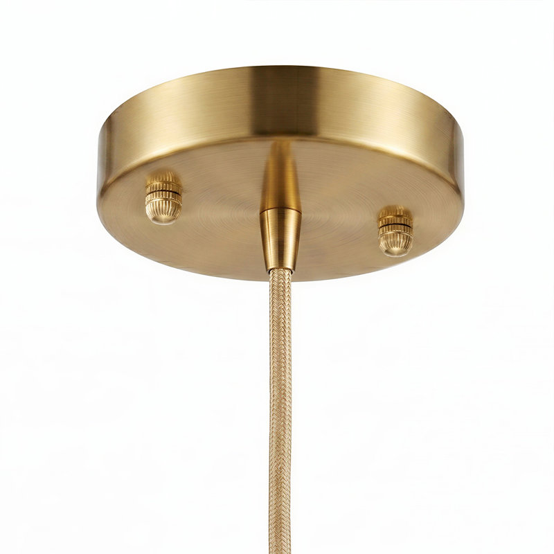 Luminaire suspendu 1 lumière avec abat-jour vert, Amber