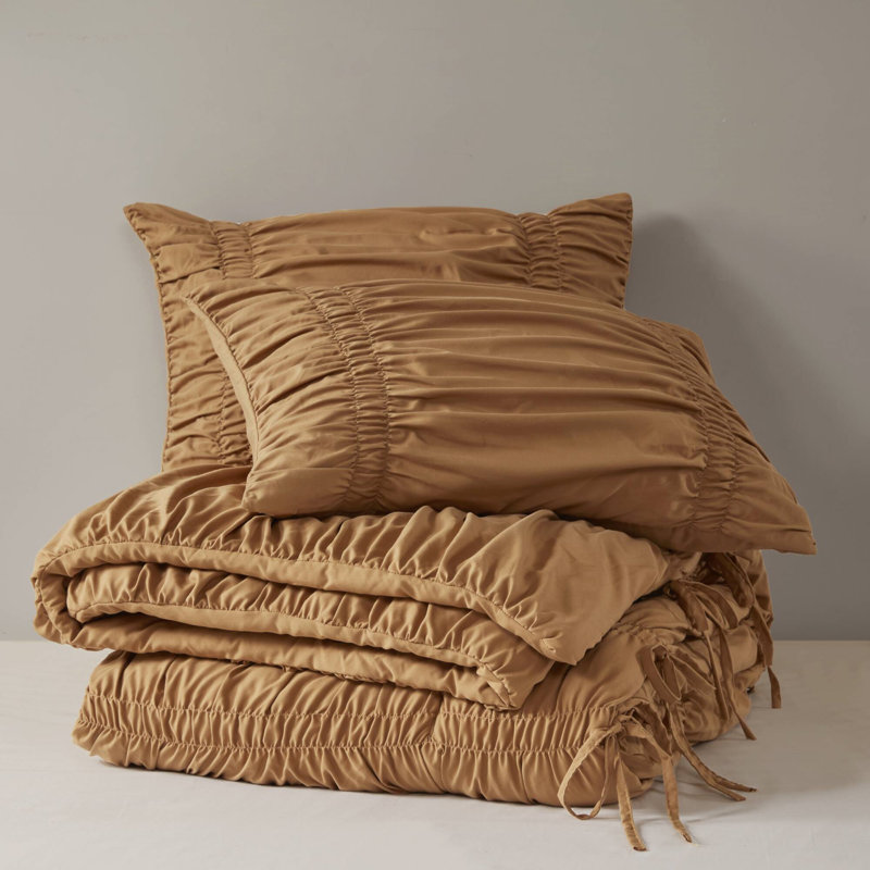 2PCS Twin/Twin XL Comforter Set, Brown