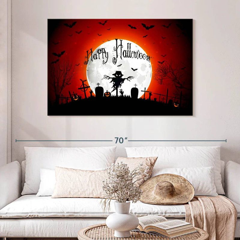 Joyeux Halloween à Lelend, H 32 po x l 48 po