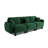  Boucle 3-Seater Sofa Upholstered Couch with Shell-shaped Armrests and Solid Wood Legs-1144830099