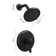 Single Handle 1-Spray Round Rain Shower Faucet Set 1.8 GPM With High Pressure Shower Head