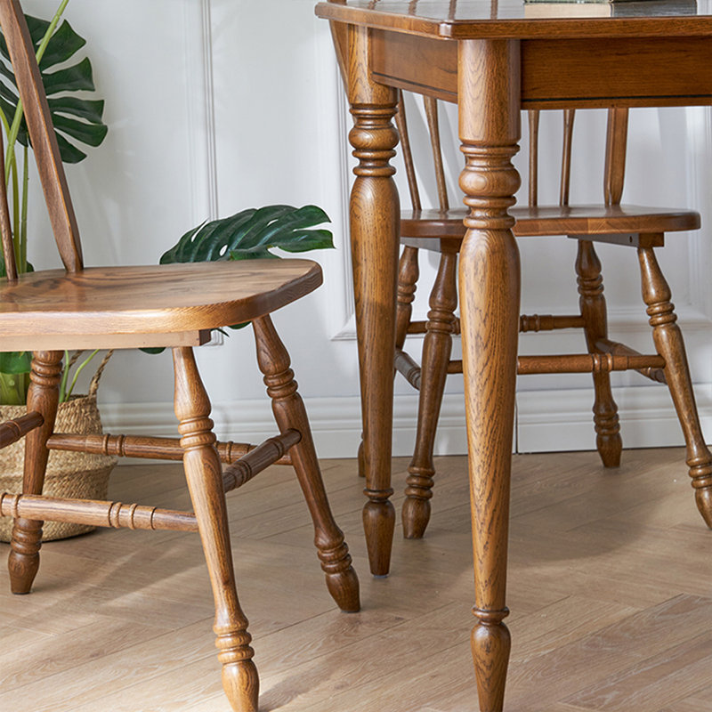 Rectangular Solid Wood Dining Table, Brown, 29.92" H x 59.06" L x 31.5" W