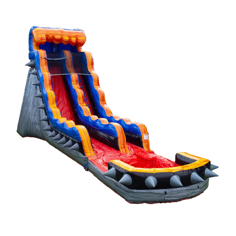 Glissade d'eau gonflable de qualité commerciale avec piscine JumpOrange Rocker 19 pi (avec ventilateur)