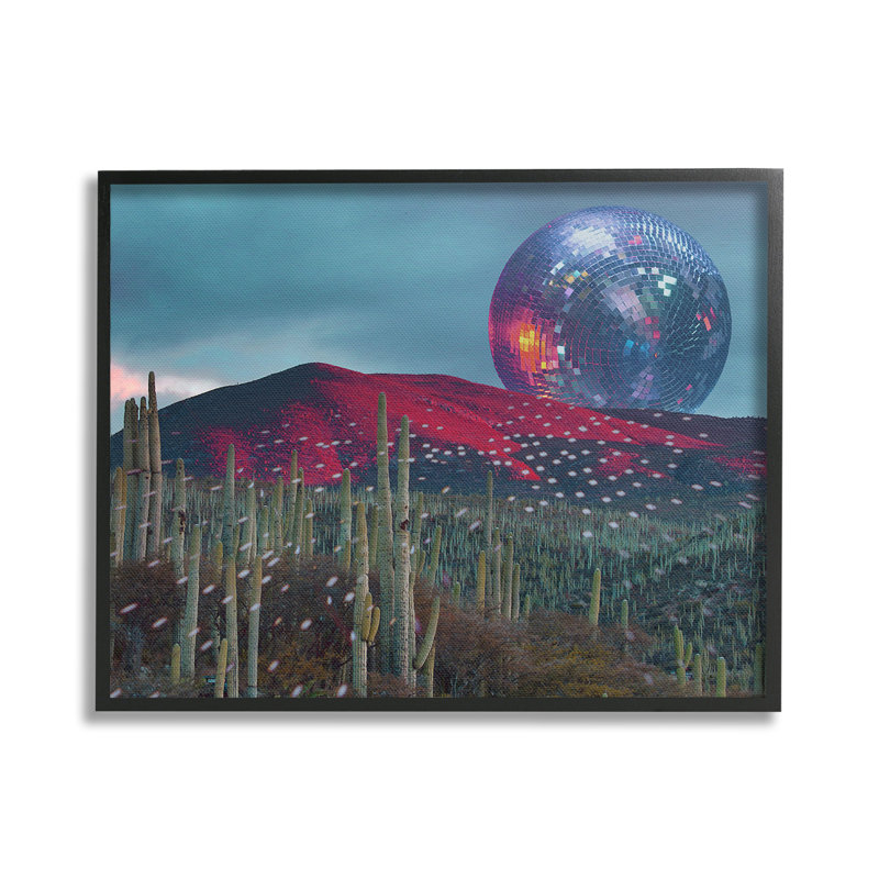 Disco, Giclée encadrée noir minuit, H 24 po x l 30 po