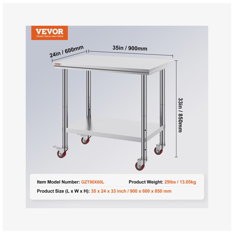 Stainless Steel Top End Table