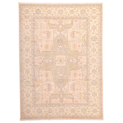 Modern Oushak Pink Rug 10'3" x 13'9"