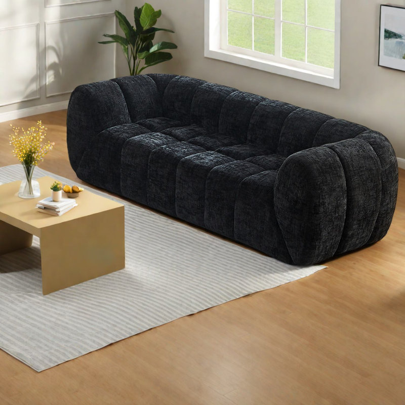 Canapés confortables en mousse de chenille, conception matelassée moderne pour les salons