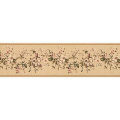 Bordure de papier peint floral l 15 pi x l 7 po Abanda