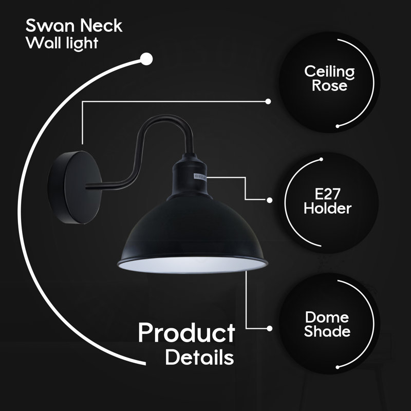 Fosdick Armed Sconce, Black/White