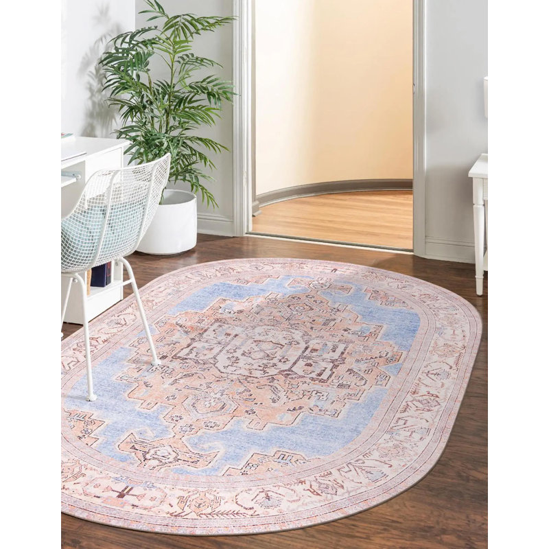 Tapis transitionnel de couleur bleu-brun