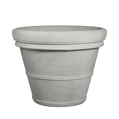 26 in. Plain Roll Rim Pot - Natural Finish - Grey