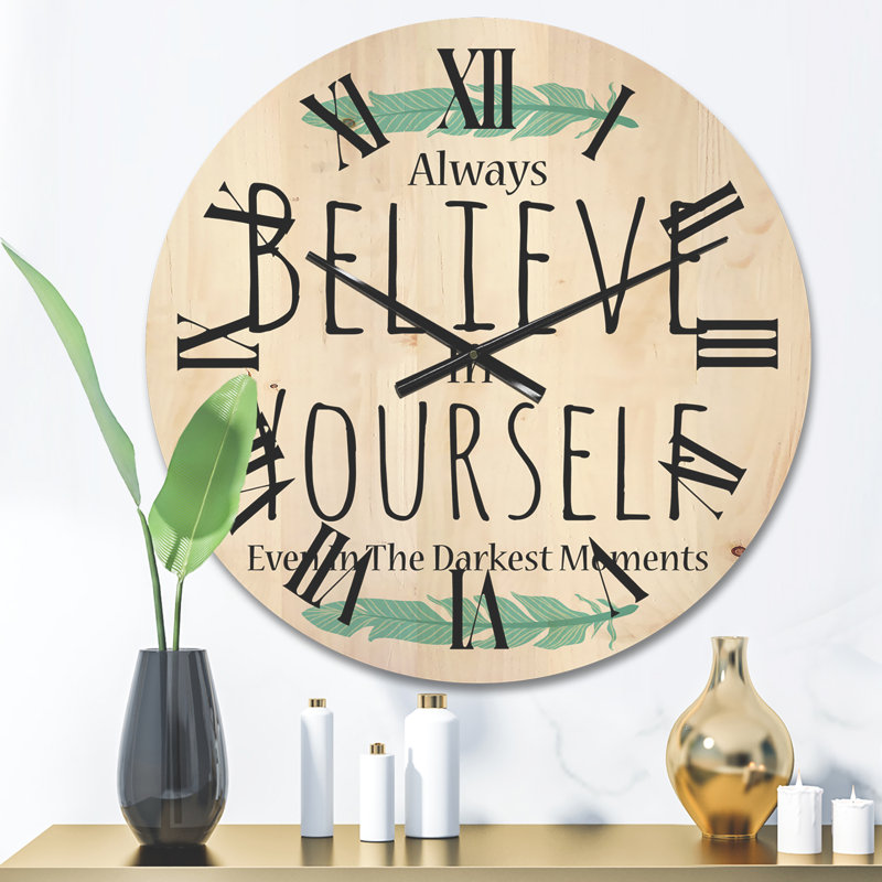 Horloge murale Believe in Yourself, Moyenne