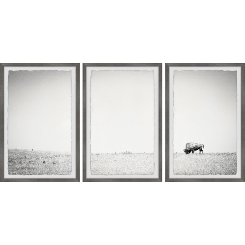Un triptyque solitaire, H 18 po x l 12 po