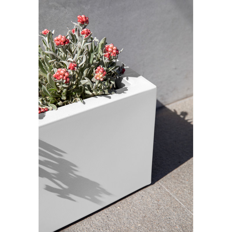 Block Series Window Box Planter, White