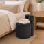 Pouf rond moderne en velours côtelé de 22,8 pouces pour salon-407676960-407676965