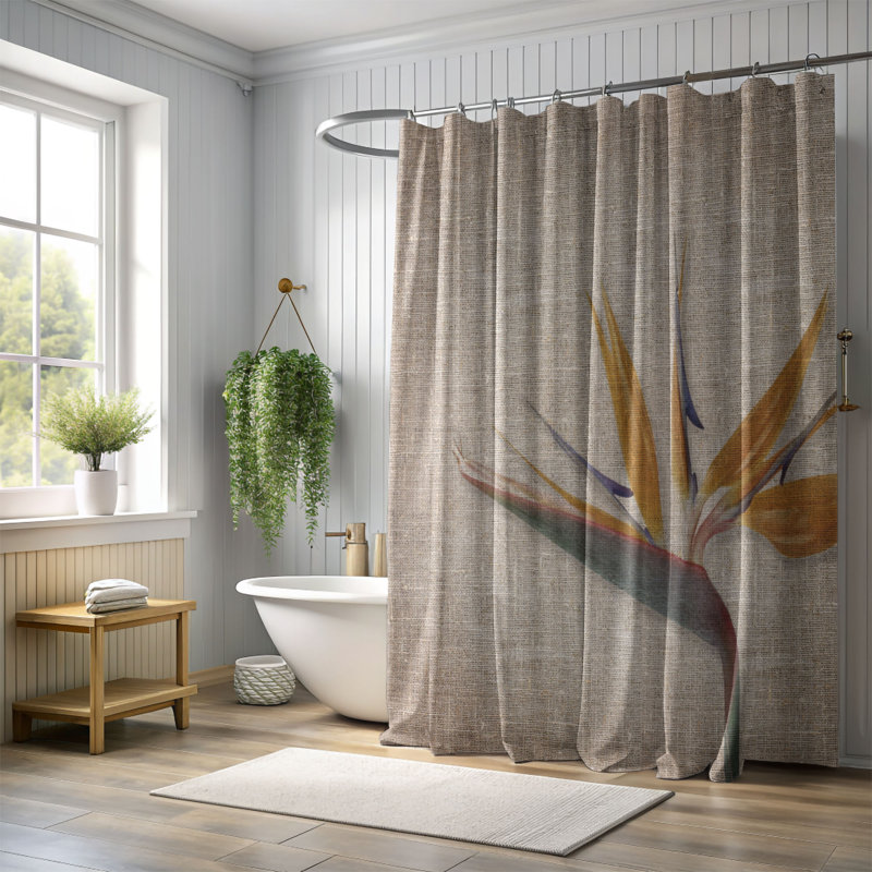 Rideau de douche Frauko, H 74 po x l 71 po